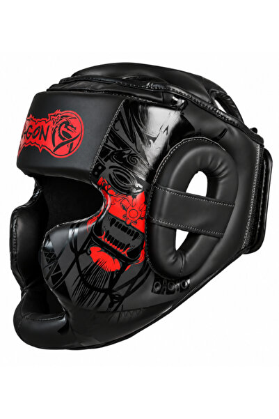 Dragondo Çocuk Yakuza Boks Kaskı Muay Thai Kick Boks Dragon Kask Baş Koruyucu...