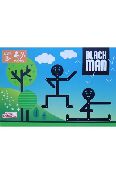 akiloy Black Man / Bionic Man Çöp Adam Eğitici Aktivite ve Şekil Eşleştirme O...