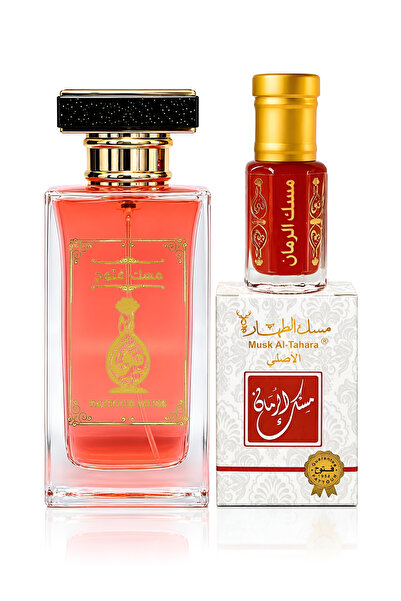 MUSK AL TAHARA Orijinal NAR misk seti (Parfüm 50ml + NAR misk 6ml alkolsüz es...