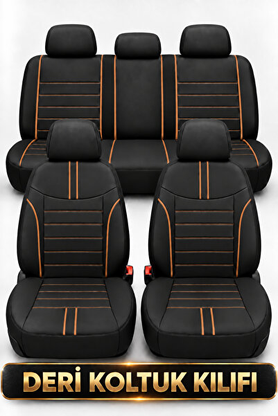 TROBUS Renault R9 Broadway 1990-2000 Uyumlu Colorline Sport Deri Siyah - Taba...