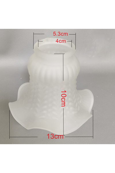 Choice WHITE Glass Ceiling Lamp Shade Light Cover Flower Shaped Bulb Guard Fu...