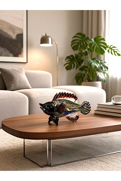 Rakun Home El Yapımı Murano Cam Balık Objesi | Üfleme Cam Tekniği