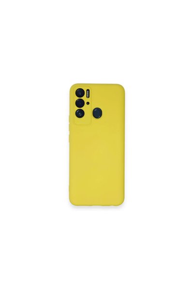 OtoTech جراب Tecno Pova Neo مصنوع من السيليكون المخملي الداخلي - أصفر