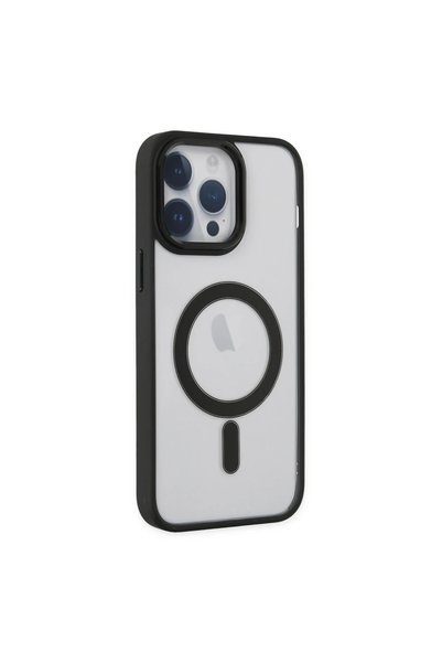 Generic Apple iphone 14 pro case room magnetic safe silicone - black