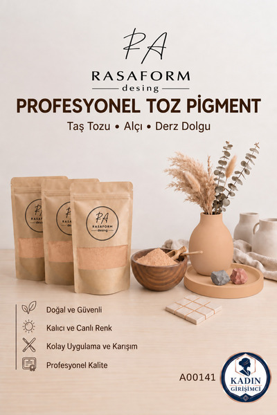 RasaForm Uçuk Camel Toz Pigment – Taş Tozu, Beton, Alçı, Seramik ve Derz boya...