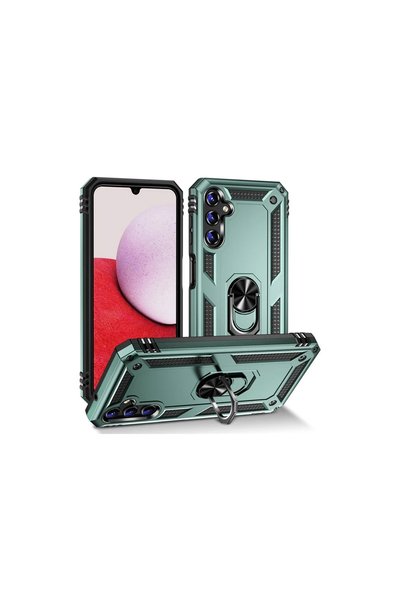 OtoTech غطاء سيليكون لجهاز سامسونج جالاكسي A04S صوفيا بحلقة - أخضر