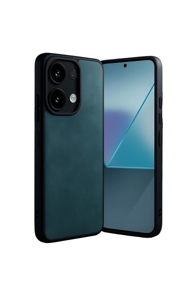 FMA غطاء حماية جلدي لهاتف Xiaomi Redmi Note 13 4G - أخضر داكن
