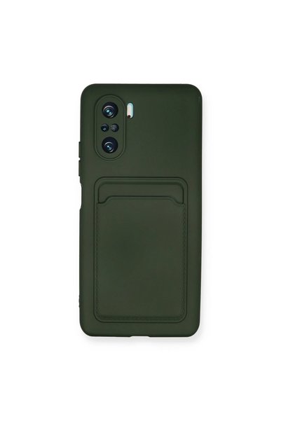 OtoTech Xiaomi Poco F3 Case Kelvin Silicone with Business Card - Dark Green