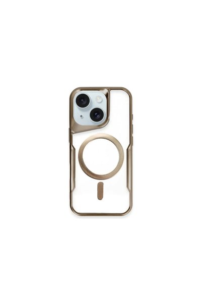 OtoTech غطاء سيليكون ماج سيف لهاتف ابل ايفون 15 بلس - بني