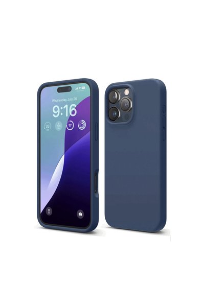 OtoTech غطاء نانو من السيليكون المخملي لـ Apple iPhone 16 Pro - أزرق داكن