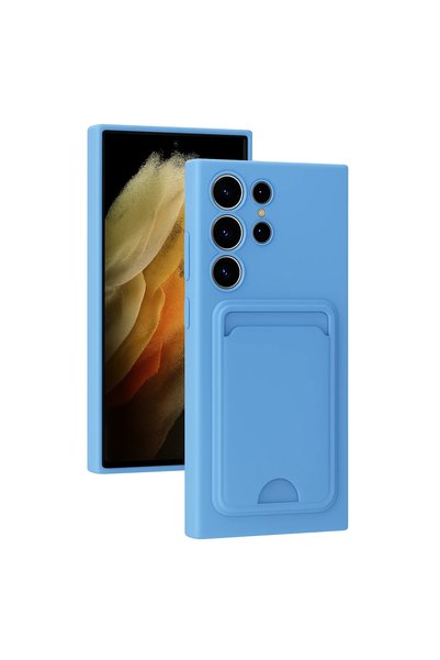 OtoTech Samsung Galaxy S24 Ultra Case Kelvin Silicone with Business Card - Blue