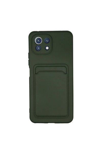 OtoTech Xiaomi Mi 11 Case Kelvin Silicone with Business Card - Dark Green
