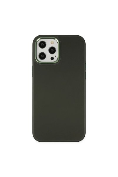 FMA Apple iphone 12 pro max case asian leather silicone - dark green