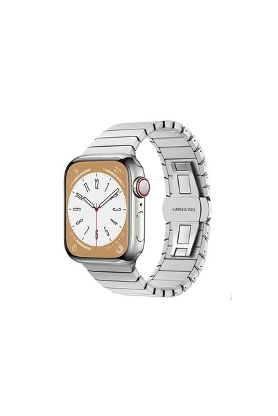 Toptan Bulurum Apple Watch 38mm Kr413 Fine Steel Band - Silver