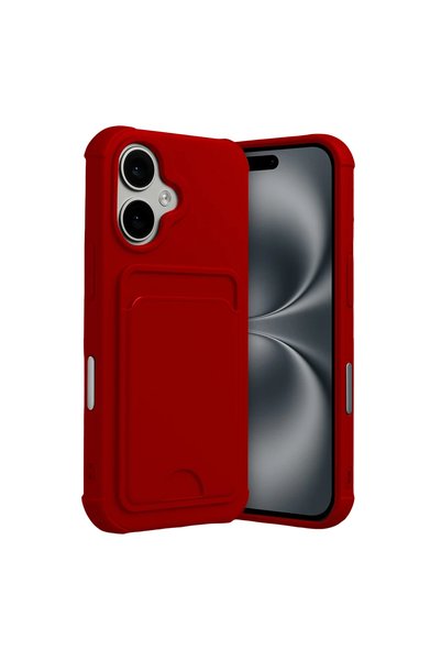OtoTech Apple iPhone 17 Kelvin Silicone with Business Card - Red