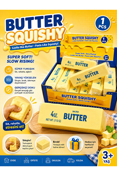 Maloria Butter Squishy Stres Oyuncağı Süper Yumuşak Slow Rising Sıkılabilir A...