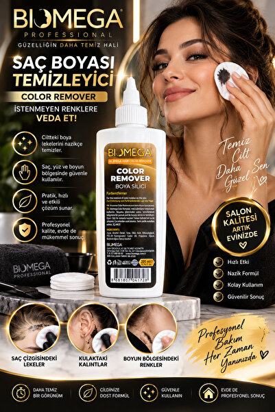 BIOMEGA Ciltten Saç Boya Silici 200 ml - Saç Boyası Lekelerine Anında Leke Çı...