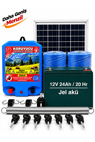 KORUYUCU ÇİT Koruyucu Elektrikli Çit Sistemi (DOMUZ AYI KOVUCU) Monokristal G...