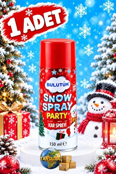 1 Adet Kalıcı Kar Spreyi Beyaz 150 Ml (Cam,Duvar,Araba,Çam Ağacı Süslemesi V.b. İçin Kullanılır) VİDEOLU