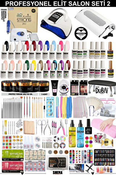 Shena Kalıcı Oje - Protez Tırnak Elit Salon Seti2(STRONG FREZE-UV-TOZ ALMA | ...