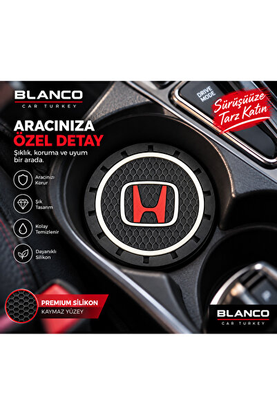 Home Honda Silicone Cup Coaster Set of 2 In-Car Cup Coaster Accessory