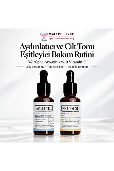 Skin401 Cilt Aydınlatmaya Yardımcı Serum Seti