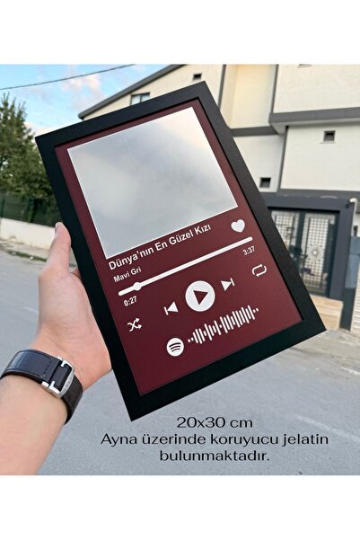 exzone Dünyanın En Güzel Kızı Spotify Kodlu Aynalı Tablo, Makyaj Aynası ve Çe...