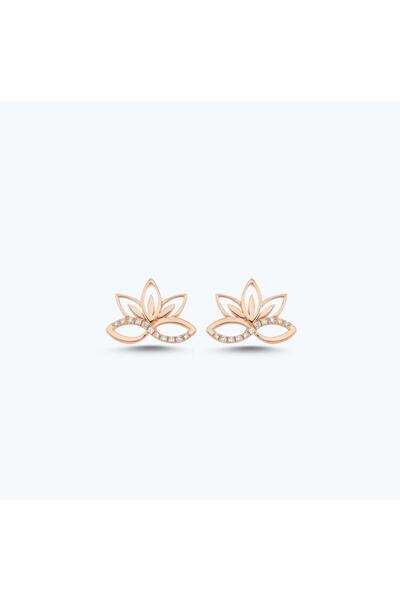 Altınbaş Pırlanta Lotus Çiçeği Küpe