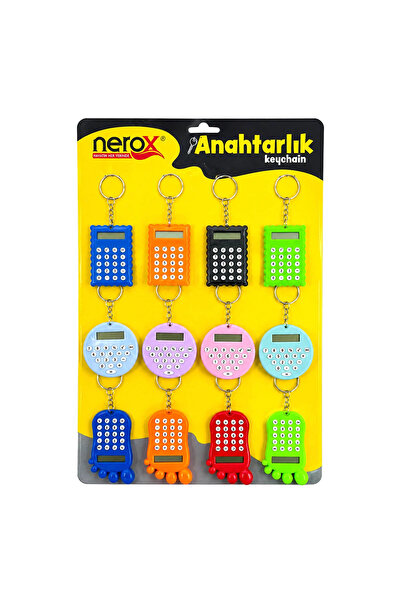 SS HOME CONCEPT 12 Calculator Units Keychain Colorful Plastic Nrx-4089
