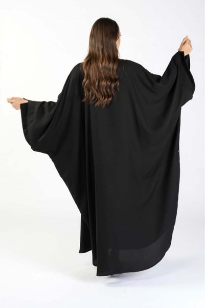 OMES Abaya with Beshat Embroidery in Crepe Salona Fabric - Size 52