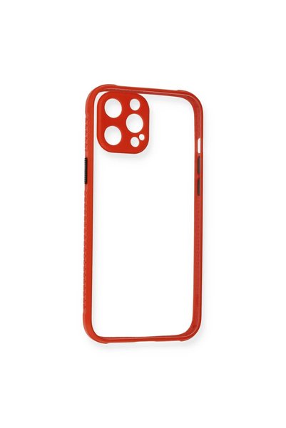 FMA Apple iPhone 12 Pro Case Miami Transparent Silicone - Red