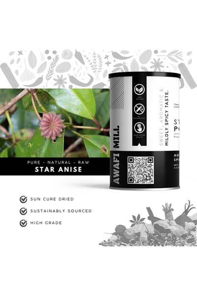 AWAFI MILL Star Anise Powder 100 g | Badian Powder | Illicium verum