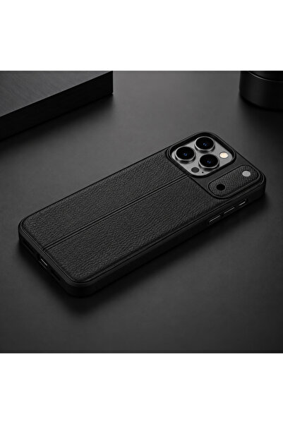 halkhouse İphone 17 & 18 Pro Max Kılıf Kamera Korumalı Auto Focus Deri Kapak