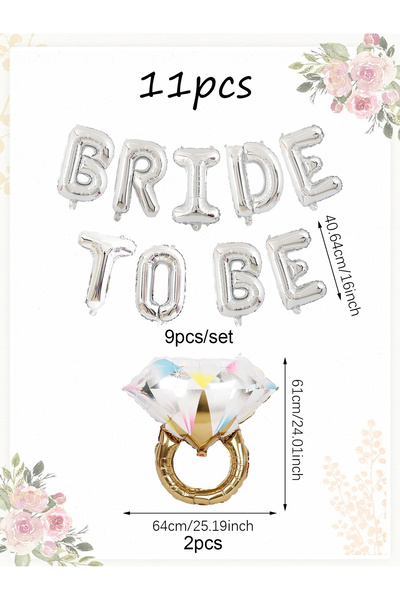 Choice Other 11PCS 11pcs/set Silver Bride to Be Decoration Set - Suitable for...