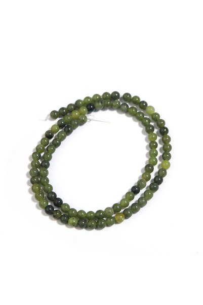 Choice4 4mm 1 Strand/Lot Natural Green Southern Jade Stone Beads Round Loose ...
