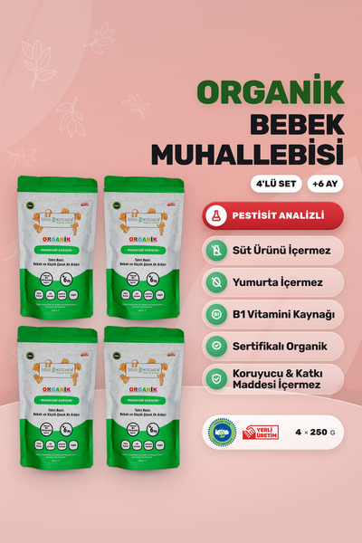 Soul Kitchen Organik Ürünler Organik Bebek Muhallebisi Kaşık Maması B1 Vitami...