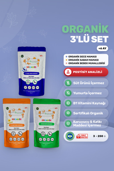 Soul Kitchen Organik Ürünler Organik Bebek Muhallebisi, Sabah Maması, Gece Ma...