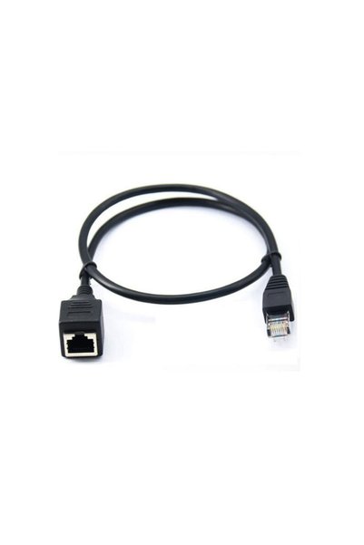 Choice كابل شبكة RJ45 أسود بطول 0.3 متر، محول RJ45 ذكر إلى أنثى، سلك تمديد إي...