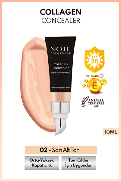 NOTE Collagen Concealer Spf 20 Under-Eye Concealer with Collagen Content - 02...