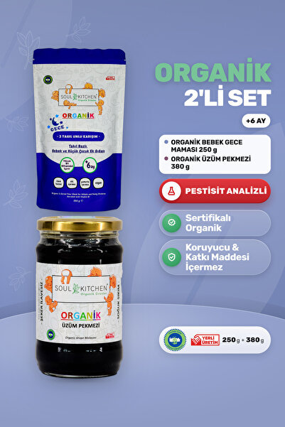 Soul Kitchen Organik Ürünler Organik B1 Vitaminli 3 Tahıl Unlu Gece Maması **...