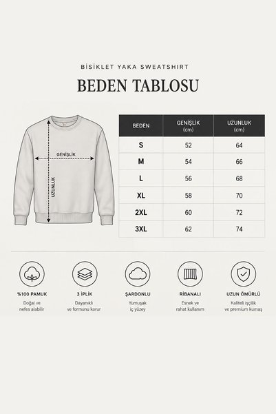 The Baski Depressed Stressed Horny Printed Crew Neck 3 Thread Raster 100% Cotton Sweatshirt