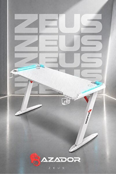 Razador 2112 Zeus Rgb Ledli Oyuncu Masası 120x60x74 Beyaz