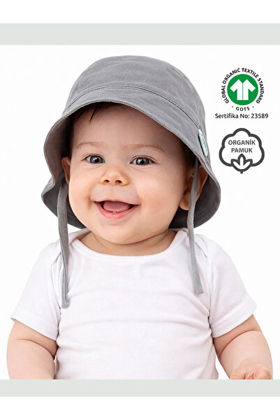 Zuppers Organic Cotton Muslin Baby Hat - Smoke