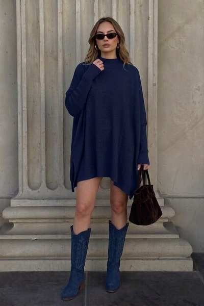 onno style women DÜZ TRİKO STANDART PANÇO