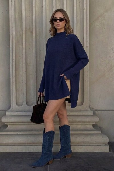 onno style women Plain Knitted Standard Poncho