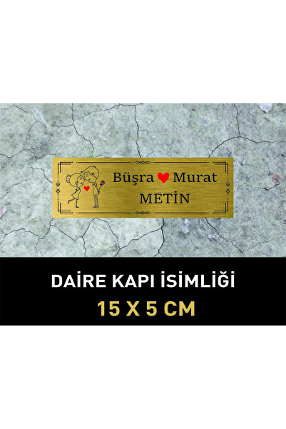 ALFA REKLAM AJANSI DAİRE KAPI İSİMLİĞİ GOLD METAL