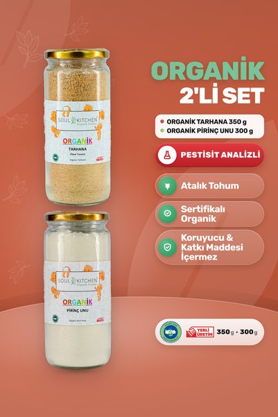 Soul Kitchen Organik Ürünler Organik Pirinç Unu 300 g, Tarhana 350 g İkili Ek...