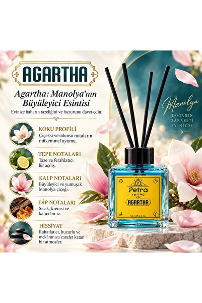 Petra Spring AGARTHA 100ML Bambu Çubuklu Oda Kokusu - Long Lasting Home Fragr...