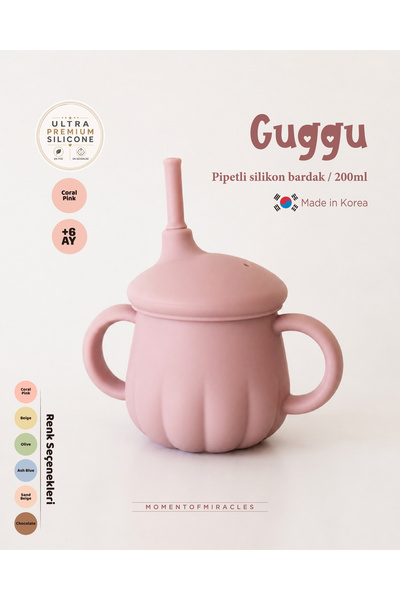 Tgm Baby Guggu Ultra Premium Silikon Pipetli Alıştırma Bardağı (200 ml)