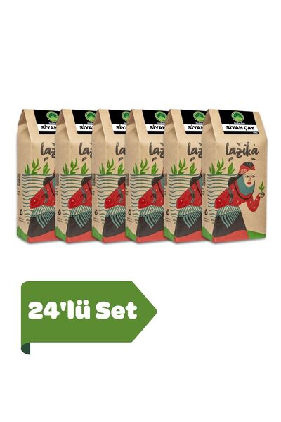LAZİKA (Advantageous Set of 24) Black Tea (24X400 g) - First Harvest May Tea,...